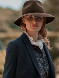 Brown Soft Fedora -UK Clothing Sales 2024 C54 834s3