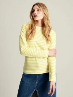 Yellow Drop Shoulder Long Sleeve Top