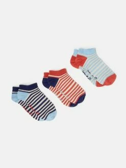 Blue 3 Pack Trainer Socks