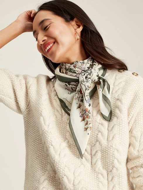 Cream Printed Scarf 3 Cream Printed Scarf