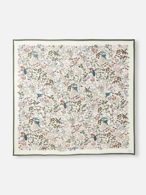 Cream Printed Scarf 6 Cream Printed Scarf - Image 4