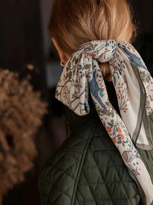 Cream Printed Scarf 7 Cream Printed Scarf - Image 5