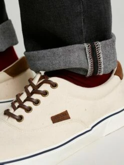 White Deck Cupsole Canvas Shoes -UK Clothing Sales 2024 C80561s7