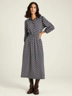 Blue Jersey Shirt Dress