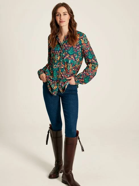 Blue Concealed Placket Shirt 5 Blue Concealed Placket Shirt - Image 3