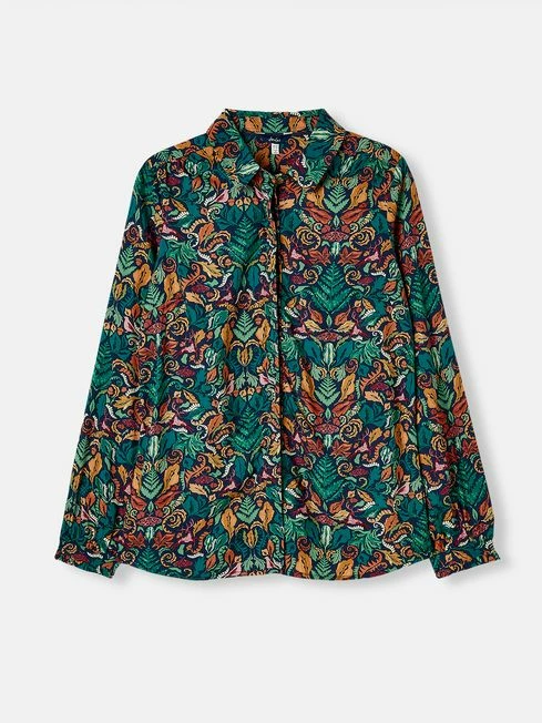 Blue Concealed Placket Shirt 8 Blue Concealed Placket Shirt - Image 6