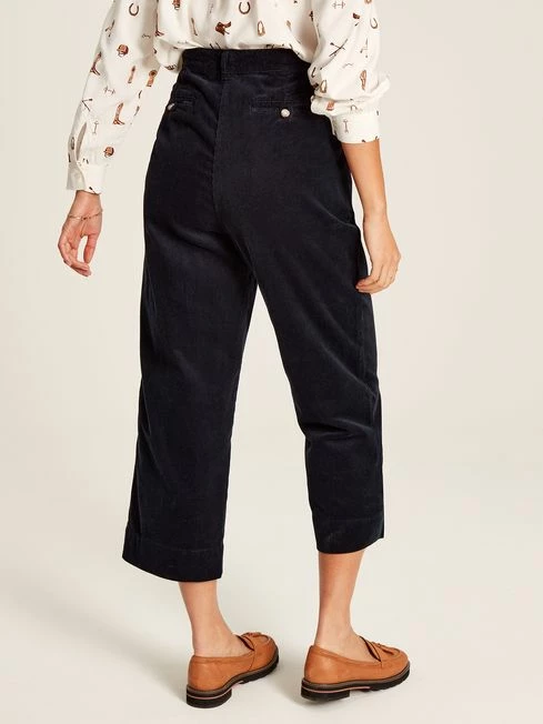 Navy Blue Cord Wide Leg Trousers 5 Navy Blue Cord Wide Leg Trousers - Image 3