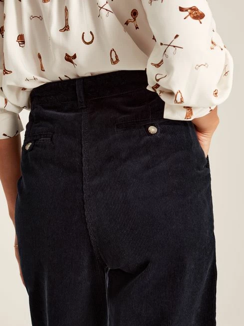 Navy Blue Cord Wide Leg Trousers 8 Navy Blue Cord Wide Leg Trousers - Image 6