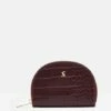 Burgundy Red Half Moon Croc Effect Coin Purse -UK Clothing Sales 2024 C96230s