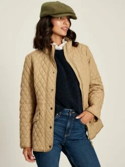 Brown Showerproof Quilted Jacket