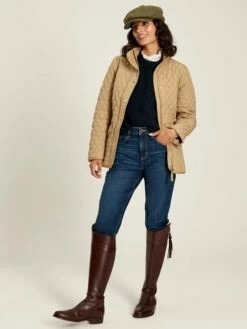 Brown Showerproof Quilted Jacket -UK Clothing Sales 2024 D03726s3