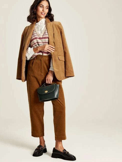 Brown Cord Tapered Leg Trousers 5 Brown Cord Tapered Leg Trousers - Image 3