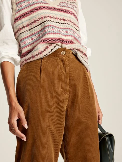 Brown Cord Tapered Leg Trousers 7 Brown Cord Tapered Leg Trousers - Image 5