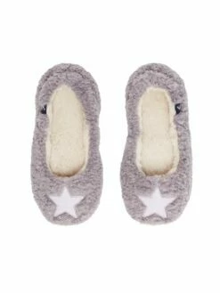 Joules Junior Purple Pombury Ballet Slippers With Interest Upper -UK Clothing Sales 2024 D24885s3