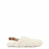 Joules Ali White Borg Quilted Mules