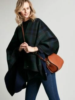 Blue Reversible Wrap Cape