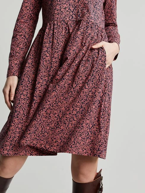 Joules Pink Aurora Zip Down Jersey Dress 7 Joules Pink Aurora Zip Down Jersey Dress - Image 5