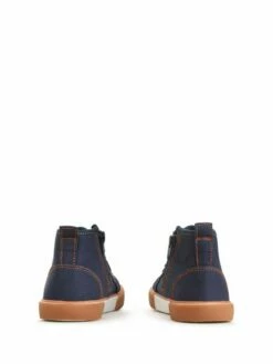 Start Rite Arcade Blue Canvas High-top Zip Up Trainers -UK Clothing Sales 2024 D77473s4
