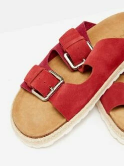 Pink Suede Espadrille Buckle Sliders 11 Pink Suede Espadrille Buckle Sliders -UK Clothing Sales 2024 D80338s4