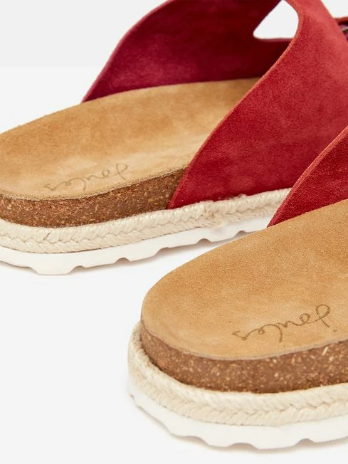 Pink Suede Espadrille Buckle Sliders 8 Pink Suede Espadrille Buckle Sliders - Image 6