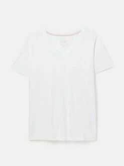 White V Neck T-shirt -UK Clothing Sales 2024 D81645s6