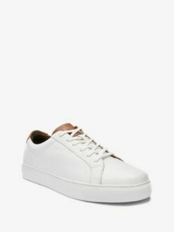 White Leather Trainers