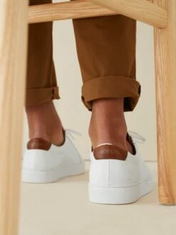 White Leather Trainers -UK Clothing Sales 2024 M23375s6