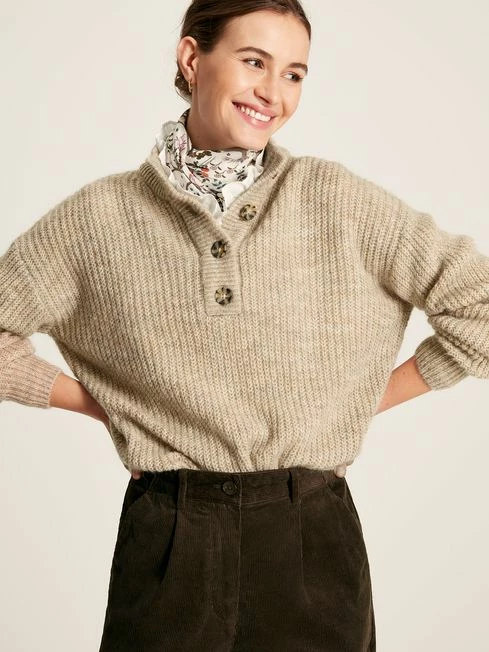 Oatmeal Button Up Jumper 3 Oatmeal Button Up Jumper