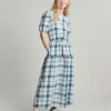 Joules Blue Amalie Check Dress -UK Clothing Sales 2024 M92826s