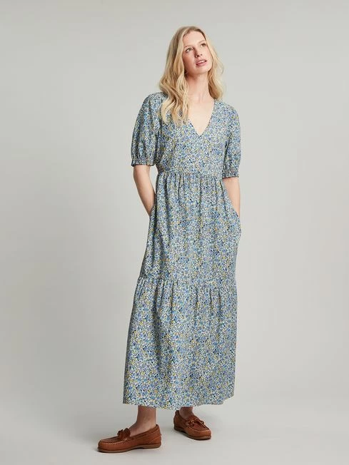 Joules Cream Aura Tiered Cotton Dress 3 Joules Cream Aura Tiered Cotton Dress