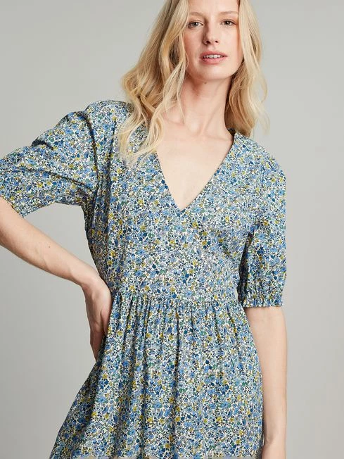 Joules Cream Aura Tiered Cotton Dress 6 Joules Cream Aura Tiered Cotton Dress - Image 4