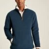 Blue Quarter Zip Fleece Sweatshirt -UK Clothing Sales 2024 M97 081s