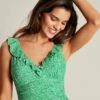 Green Frill Swimsuit -UK Clothing Sales 2024 N00 678s