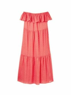 Joules Pink Fern Off Shoulder Beach Dress 9 Joules Pink Fern Off Shoulder Beach Dress -UK Clothing Sales 2024 N01065s9