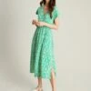 Green Jersey V-Neck Beach Dress 1 Green Jersey V-Neck Beach Dress -UK Clothing Sales 2024 N01066s