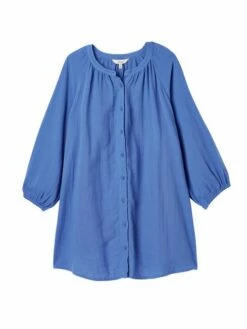 Blue Button Through Blouse 13 Blue Button Through Blouse -UK Clothing Sales 2024 N01363s6
