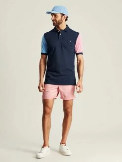 Blue Colourblock Polo Shirt -UK Clothing Sales 2024 N01472s3