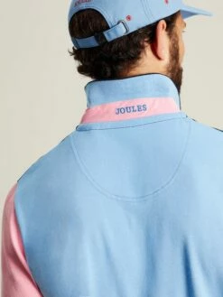 Blue Colourblock Polo Shirt -UK Clothing Sales 2024 N01472s4