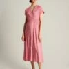 Pink V-Neck With Slit Dress 2 Pink V-Neck With Slit Dress -UK Clothing Sales 2024 N02600s