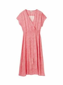 Pink V-Neck With Slit Dress -UK Clothing Sales 2024 N02600s6