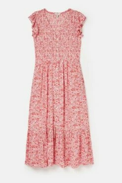 Joules Clover Smocking Button Down Dress