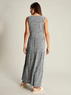 Blue Jersey Tiered Dress -UK Clothing Sales 2024 N02603s2