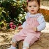 Trotters London Pink Little Cord Jemima Duck Cotton Dungarees -UK Clothing Sales 2024 N32 263s