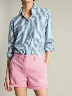 Joules Pink Cruise Mid Thigh Length Chino Shorts