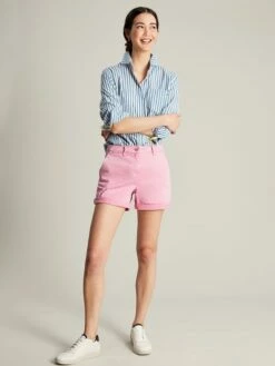 Joules Pink Cruise Mid Thigh Length Chino Shorts -UK Clothing Sales 2024 N40409s3