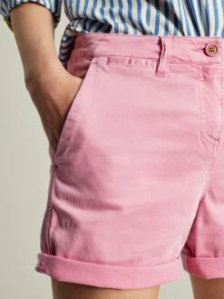 Joules Pink Cruise Mid Thigh Length Chino Shorts -UK Clothing Sales 2024 N40409s4
