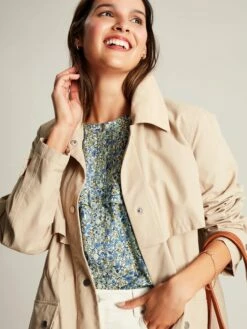 Blue Ditsy Blouse With Frilled Bib -UK Clothing Sales 2024 N42345s4