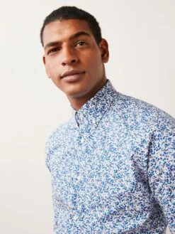 White Print Shirt -UK Clothing Sales 2024 T15 863s4