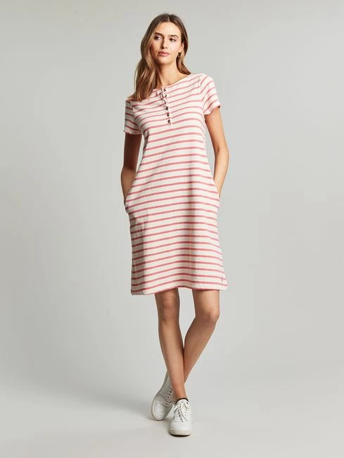 Pink Henley Button Down A-Line Dress 5 Pink Henley Button Down A-Line Dress - Image 3