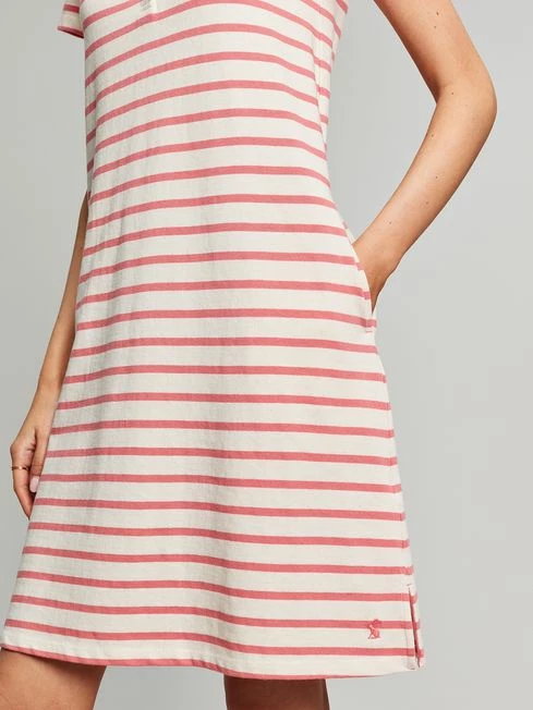 Pink Henley Button Down A-Line Dress 7 Pink Henley Button Down A-Line Dress - Image 5